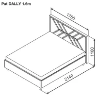 Кровать Ambianta DALLY 160 x 200 см / МДФ / Бежевый photo 2