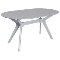 Обеденные стол со стульями Evelin Raffles Oval + 6 YTC-064Wh UF910-01 Овальная / МДФ / Белый photo 2