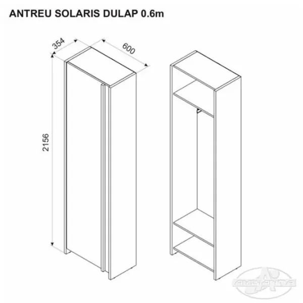 Dulap pentru antreu Ambianta Solaris PAL / Fungo photo 2