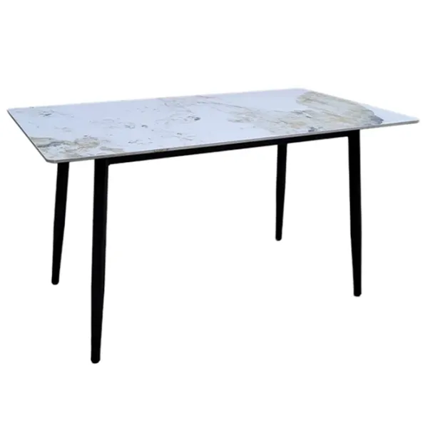 Masă de bucătărie fixă Ambianta DT-08 PAL/ White photo 1