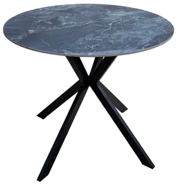 Masă de bucătărie fixă Ambianta DT-14 MDF/ Black photo 1