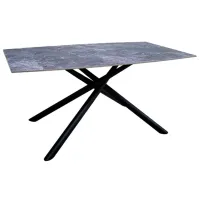 Masă de bucătărie fixă Ambianta DT-09 MDF/ Black
