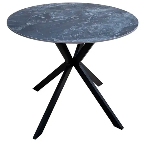 Masă de bucătărie fixă Ambianta DT-14 MDF/ Black photo 1