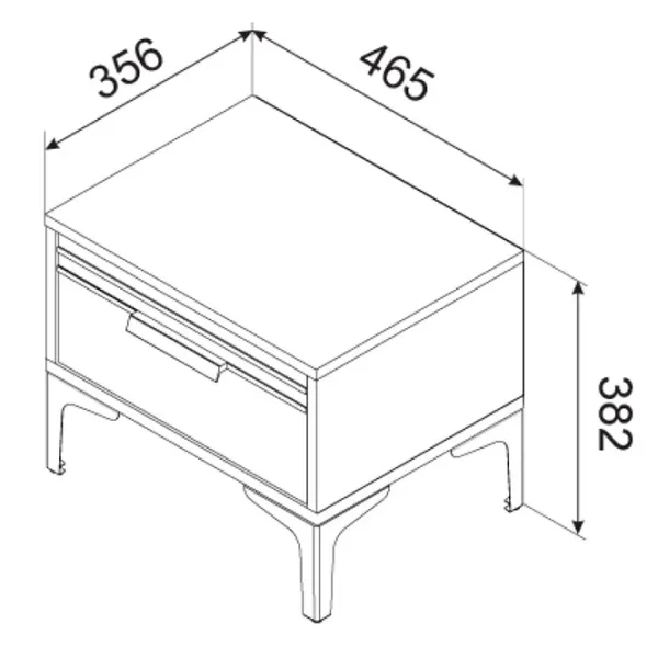 Тумбочки Ambianta Inter NEW 38.2 x 46.5 x 35.6см / ЛДСП / Дуб артисан photo 2
