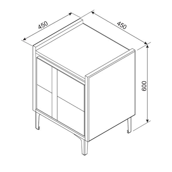 Тумбочки Ambianta Onyx 60 x 45 x 45см / ЛДСП / Бежевый photo 2