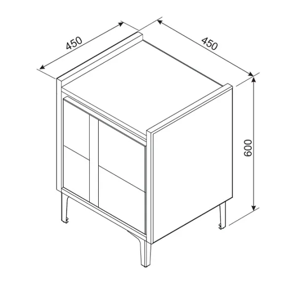 Тумбочки Ambianta Onyx 60 x 45 x 45см / ЛДСП / Серый photo 2