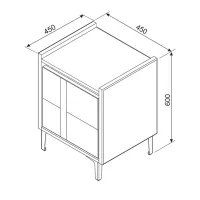 Тумбочки Ambianta Onyx 60 x 45 x 45см / ЛДСП / Серый photo 2