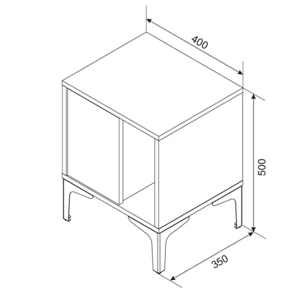 Тумбочки Ambianta Cezar 50 x 35 x 40см / ЛДСП / Графитовый photo 2