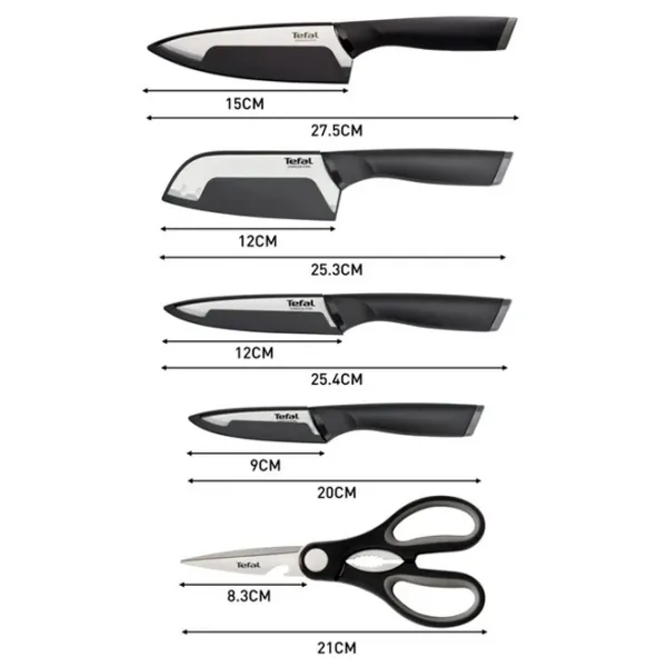 Set de cuțite Tefal K2215S55 Oțel inoxidabil / Black photo 7