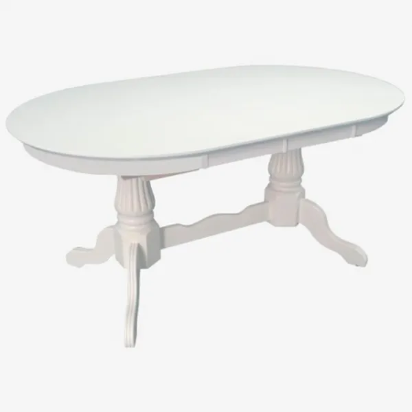 Set masă și scaune Evelin HV-33V + 6 YTC-055Wh UF885-03 Ovală / MDF / White photo 2