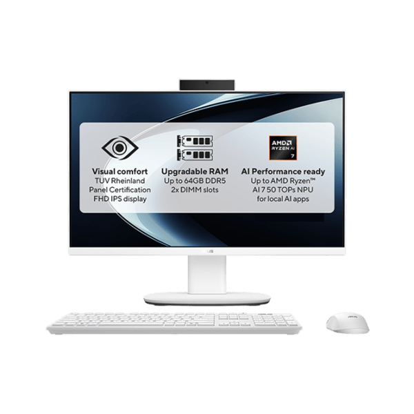 All-in-One PC Asus AIO 27" Full HD Ryzen AI 7/ VM670KA/ 32 GB/ 1 TB/ White photo 1