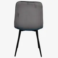Обеденные стол со стульями Evelin DT 402-6B + 4 YTC-078B BLUVEL-14 Круглая / ДСП / Dark Grey photo 5