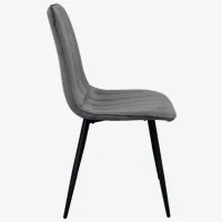 Обеденные стол со стульями Evelin DT 432-1R B + 6 YTC-078B BLUVEL-14 Прямоугольная / ДСП / Dark Grey photo 3