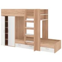 Pat pentru copii Pehotin Nemo-90 90 x 200 cm / DSP / Stejar Sonoma