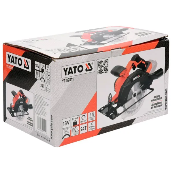 Дисковая пила Yato YT82809 184 мм / Черный photo 5