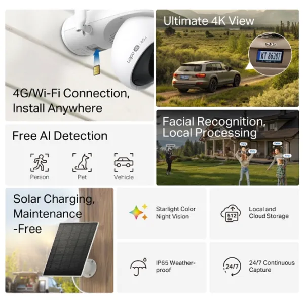 Cameră de supraveghere TP-Link TAPO C665G KIT Fără fir/ White photo 3