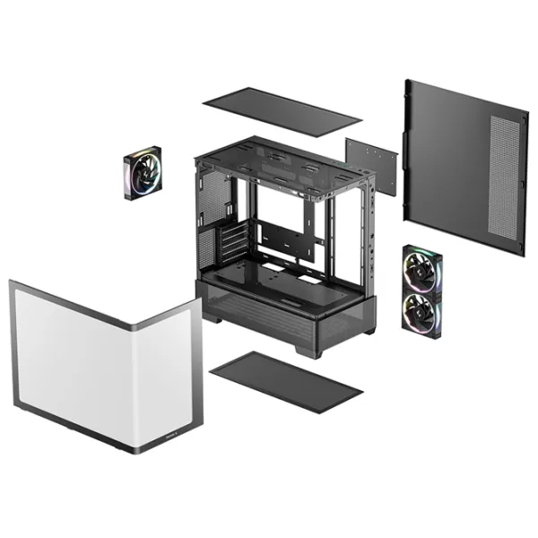 Carcasă Deepcool CG380U 3F Mini Tower / Black photo 8