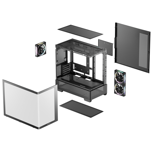 Carcasă Deepcool CG380U 3F Mini Tower / Black photo 8