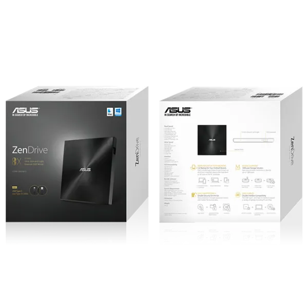 Unitate optică Asus ZenDrive U9M USB 2.0 / Black photo 6