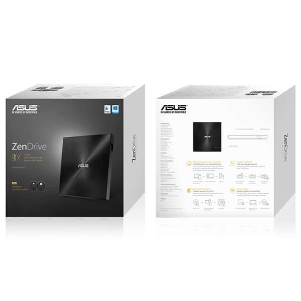 Unitate optică Asus ZenDrive U9M USB 2.0 / Black photo 6