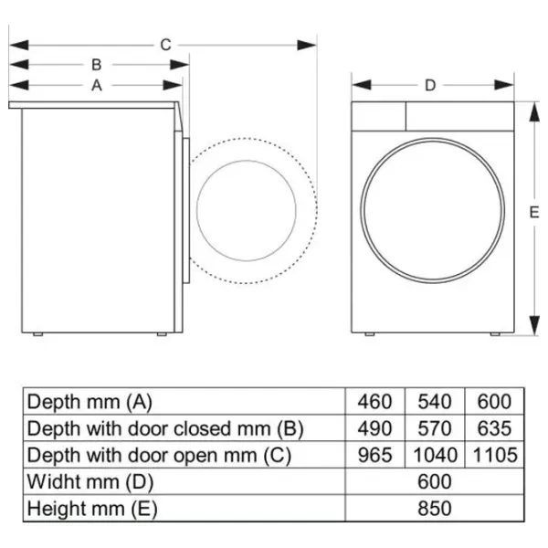 Стиральная машина Gorenje WG814A5T4 10 кг / 1400 об/мин / Титан photo 12