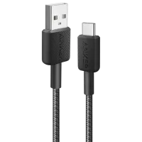 Кабель для телефона Braided Anker USB Type-C + USB Type-A 0.9 м / Черный