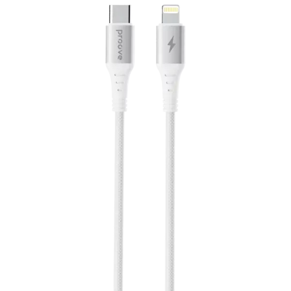 Кабель для телефона WireX Proove USB Type-C + Lightning 1 м / Белый photo 1