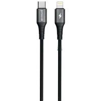 Кабель для телефона WireX Proove USB Type-C + Lightning 1 м / Черный