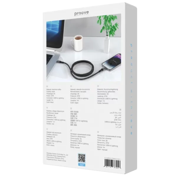 Кабель для телефона WireX Proove USB Type-C + Lightning 1 м / Черный photo 2