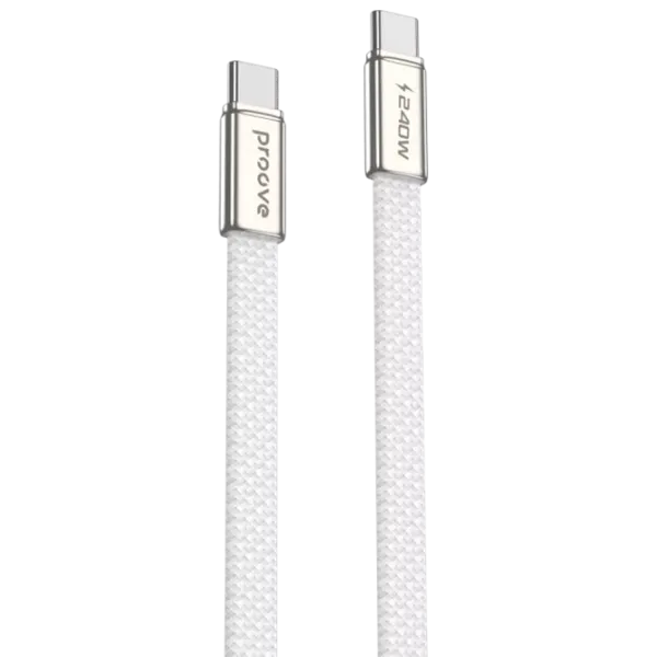 Кабель для телефона AirLine Proove USB Type-C + USB Type-C 1.5 м / Белый photo 1