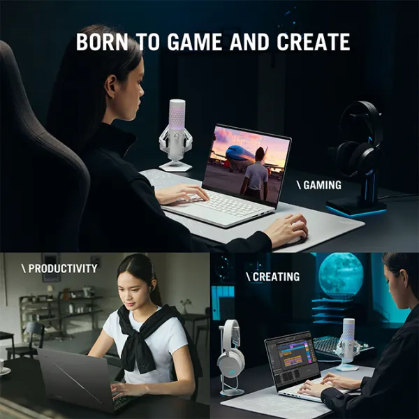 Laptop Gaming Asus ROG Zephyrus G14 GU405AR Core Ultra 9 386H / 32 GB / 1 TB / GeForce RTX 5070 Ti / White photo 4