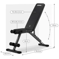 Bancă fitness Zipro Stride Antrenamente de forță / Black photo 3