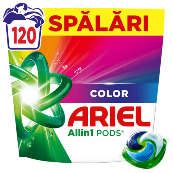 Soluție Ariel Allin1 PODS Color capsule / pentru îndepartarea murdăriei photo 1