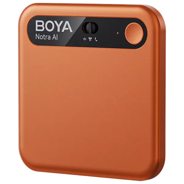 Microfon Boya Notra AI Note Taker & Voice Recorder Orange photo 1