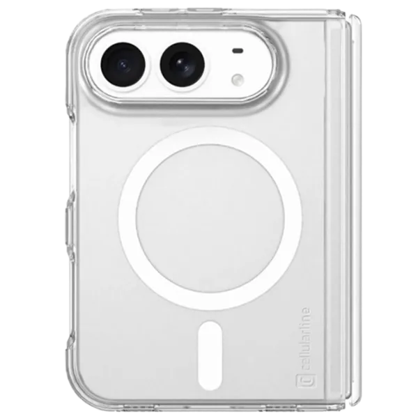 Husă pentru smartphone Apple iPhone DUO Cellularline / MagSafe Back / TPU / White Transparent photo 1