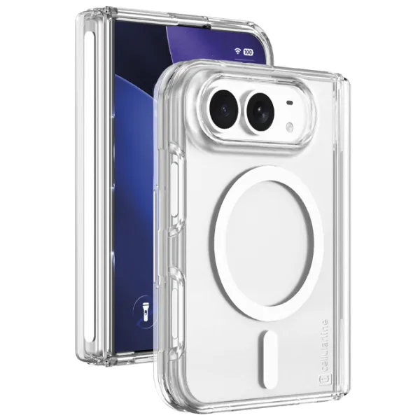 Husă pentru smartphone Apple iPhone DUO Cellularline / MagSafe Back / TPU / White Transparent photo 4