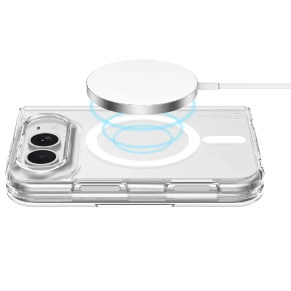 Husă pentru smartphone Apple iPhone DUO Cellularline / MagSafe Back / TPU / White Transparent photo 6