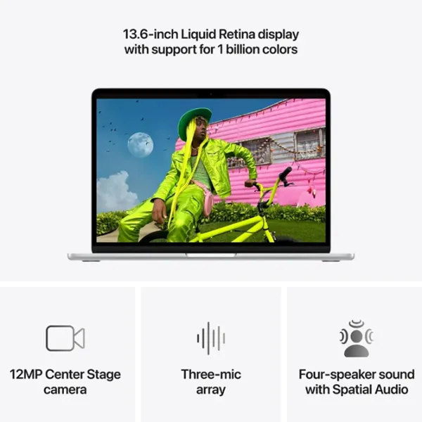 Ноутбук Apple MacBook Air 13.6 2026 M5 10C/8G / 16 ГБ / 512 ГБ / VGA Встроенная / Серебряный photo 6