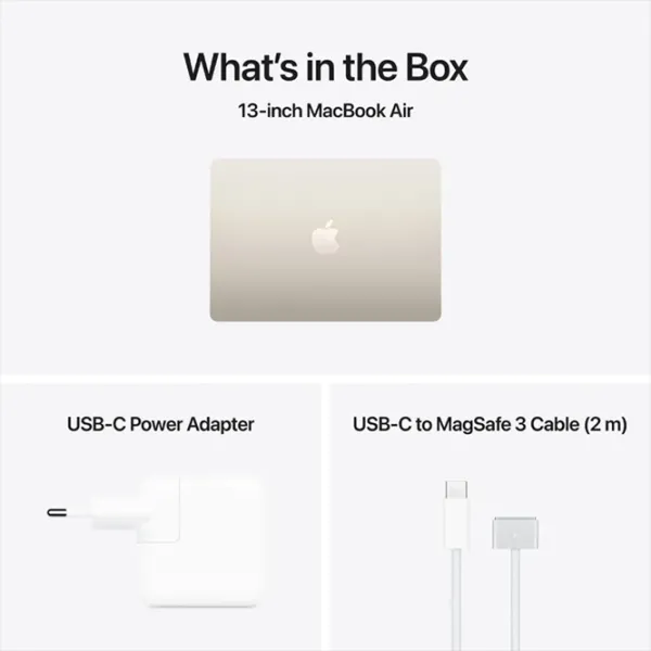 Ноутбук Apple MacBook Air 13.6 2026 M5 10C/8G / 16 ГБ / 512 ГБ / VGA Встроенная / Starlight photo 7