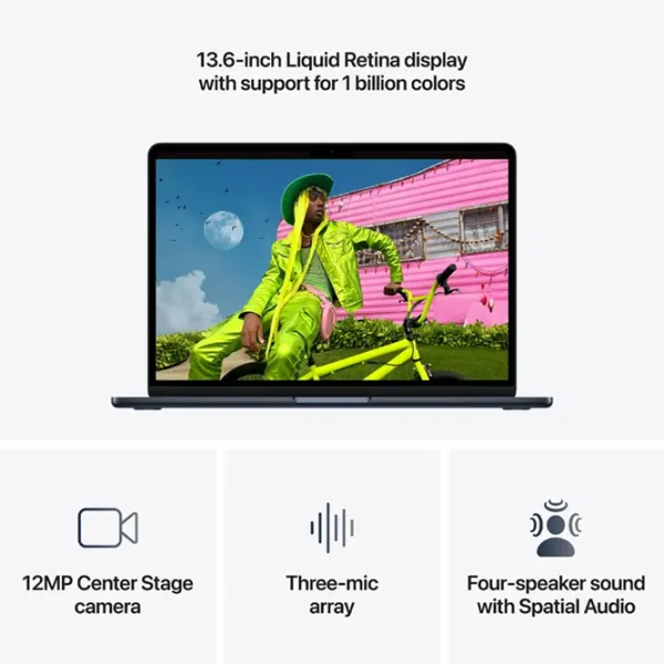 Ноутбук Apple MacBook Air 13.6 2026 M5 10C/8G / 16 ГБ / 512 ГБ / VGA Встроенная / Midnight photo 7