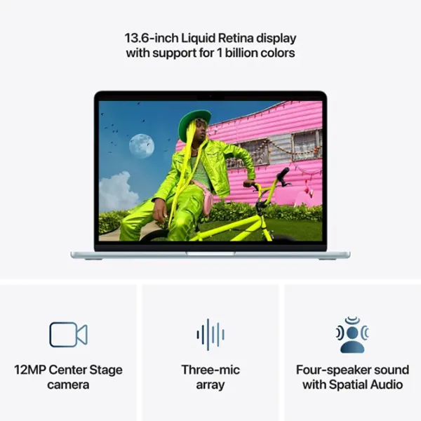 Ноутбук Apple MacBook Air 13.6 2026 M5 10C/8G / 16 ГБ / 512 ГБ / VGA Встроенная / Синий photo 7