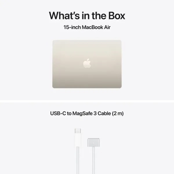 Ноутбук Apple MacBook Air 15 2026 M5 10C/10G / 16 ГБ / 512 ГБ / VGA Встроенная / Starlight photo 4