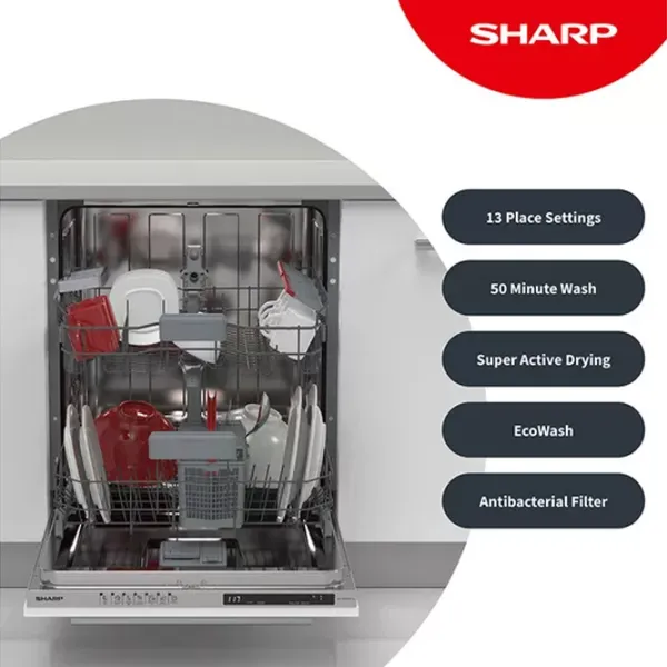 Посудомоечная машина SHARP QW-NI15I49D3X-EU Полногабаритная / Белый photo 4