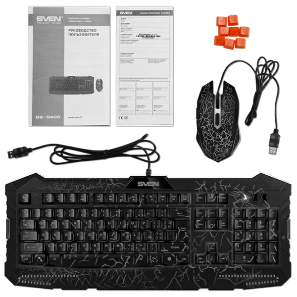 Клавиатура и Мышь Sven GS-9400 Combo Проводная / Черный photo 7