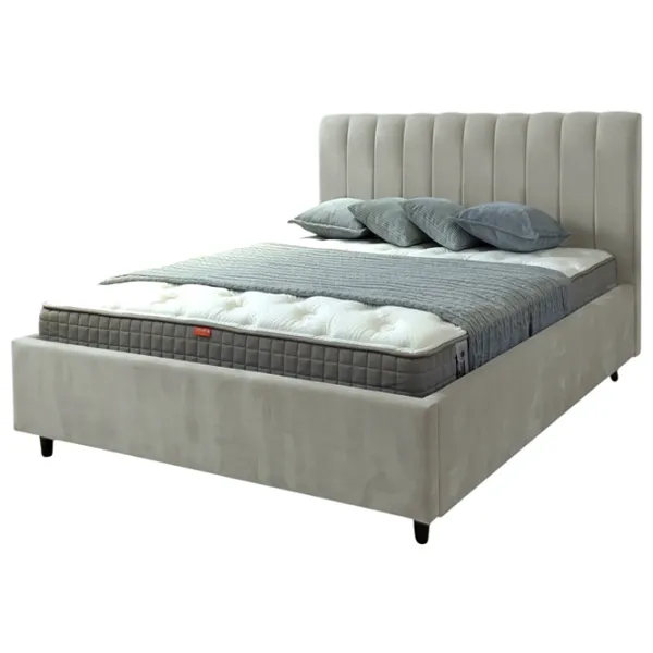 Кровать Crinela Rita Prestige Velluto 03 180 x 200 см / Фанера / Темно-бежевый photo 1