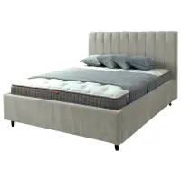 Кровать Crinela Rita Prestige Velluto 03 180 x 200 см / Фанера / Темно-бежевый