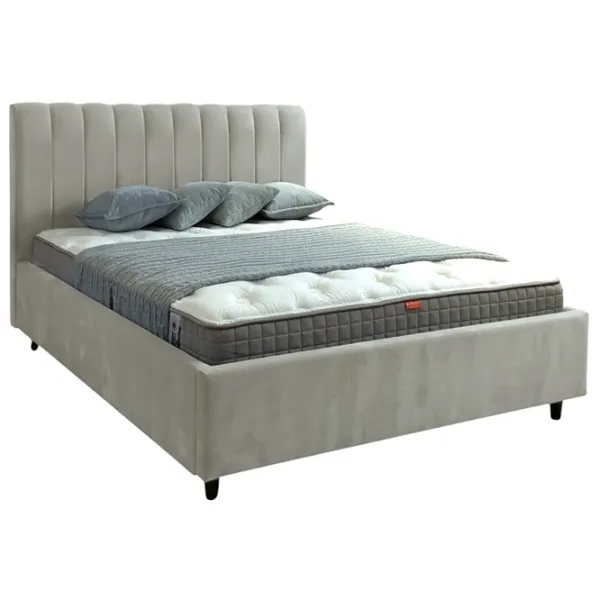 Кровать Crinela Rita Prestige Velluto 03 180 x 200 см / Фанера / Темно-бежевый photo 2