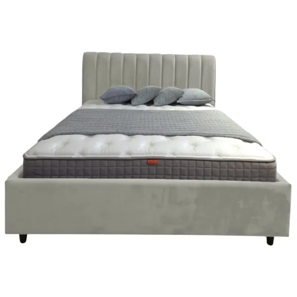 Кровать Crinela Rita Prestige Velluto 03 180 x 200 см / Фанера / Темно-бежевый photo 3