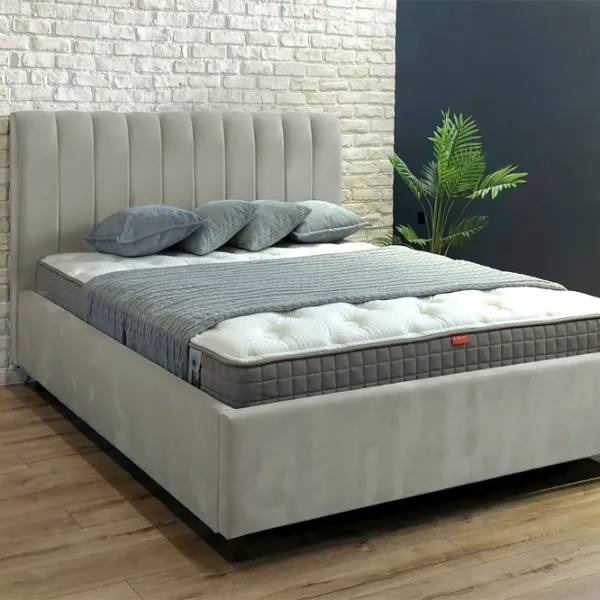 Кровать Crinela Rita Prestige Velluto 03 180 x 200 см / Фанера / Темно-бежевый photo 4