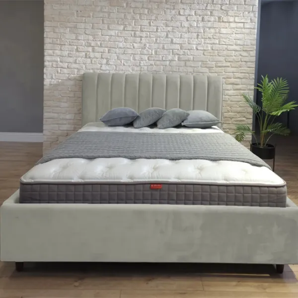 Кровать Crinela Rita Prestige Velluto 03 180 x 200 см / Фанера / Темно-бежевый photo 5